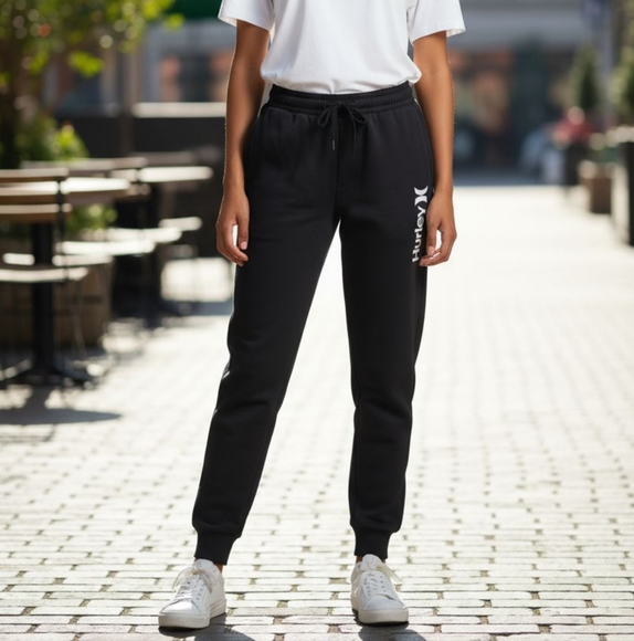 Black Hurley Sweatpants - Picture 1 of 7